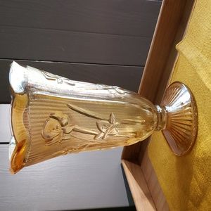 Jeannette Vase Iridescent Marigold 9in